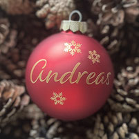Druckatelier46 Weihnachtskugeln personalisiert, mit Namen