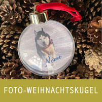 Druckatelier46 Foto Weihnachtskugel personalisiert