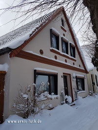 Ferienhaus Arnis Luth im Schnee, 03.03.2018