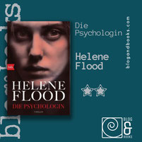 Book cover of Die Psychologin by Helene Flood on blogandbooks background