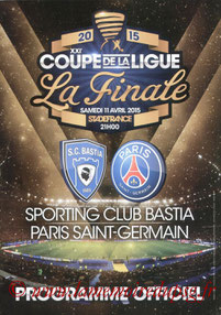 Programme  Bastia-PSG  2014-15