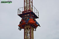 Free Fall Fabbri Mega Drop Freefall Tower  Attractiepark Slagharen Freizeitpark Themepark Attraktionen Fahrgeschäfte Info Park Plan map guide anfahrt 