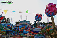 Der Polyp Marvin Dreßen anton schwarzkopf monster 3  Achterbahn Rollercoaster Coaster Kirmes Volksfest Jahrmarkt Attraktion Fahrgeschäft Karussell  