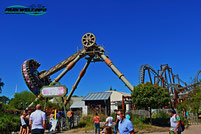 sidekick frisbee huss park attraktions  movie park freizeitpark themepark filmpark bottrop germany achterbahn attraktionen info