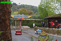 Seifenkisten Rennen Prokar Rundfahrt interaktiv Erlebnispark Tripsdrill Cleebronn Baden Württemberg Freizeitpark Themepark Wildpark Attraktionen Fahrgeschäfte Park Plan Parkplan Map Guide Anfahrt Adresse Achterbahn 