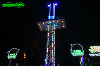 T rex tower wetzel zinnecker sbf visa freifallturm free fall tower  schausteller kirmes volksfest jahrmarkt fahrgeschäft attraktion 