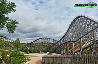 Mammut Woody Holzachterbahn Rollercoaster Erlebnispark Tripsdrill Cleebronn Baden Württemberg Freizeitpark Themepark Wildpark Attraktionen Fahrgeschäfte Park Plan Parkplan Map Guide Anfahrt Adresse Achterbahn 