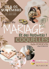 Salon du Mariage & des Festivités de Coquelles 4 et 5 Novembre 2023