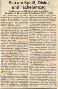 Bild: Seeligstadt Chronik 1988