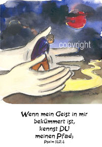 christliche Karten, Trauer, bekümmert