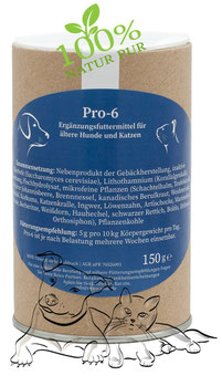 Pro-6 - Reico Kräutermischungen Naturkraft Pro-6 für ältere Hunde & Katzen. Pro-6 Kräuter 100 % Natur Pur.
