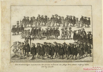 The handwork guild of the compass makers hold their procession on the Jakobitag, 25th July, the day of the namesake Saint James [Stadtarchiv Nürnberg].