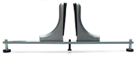 Adjustable feet for partitions