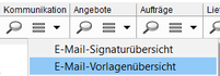 E-Mail Vorlagenübersicht