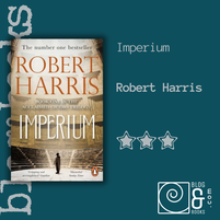 Book cover of Imperium by Robert Harris with a 3-star rating and blog&books.com logo.