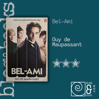 Book cover of the book Bel-Ami by Guy de Maupassant on the blogandbooks green background