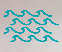 Waves vinyl wall art stickers