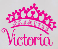Girl's Princess Personalised Name sticker