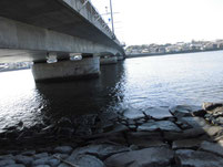 遠賀川　芦屋橋　橋桁周辺