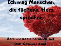 Baum in Herzform mit Text. Ich mag Menschen, die fließend Herz sprechen. Herz und Seele berühren mit Ralf Kellmereit