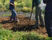 都内からアクセスの良い相模原の里山で産地直食の農業体験。オーガニック里芋の収穫体験と芋煮つくり。とれたて新鮮野菜で産地直食。道志川の河原では、BBQ等のデイキャンプが可能。