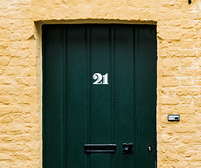 Victorian Art Deco door number stickers