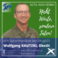 Obstlt Wolfgang Kautzki, Vorsitzender des DA/JgB25