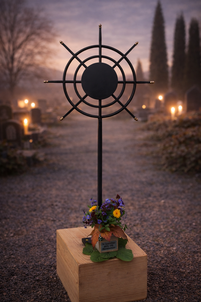 geschmiedetes Grabkreuz "Wärme"