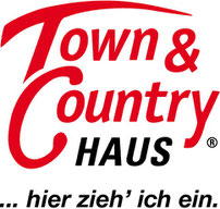 Logo Town and Country hier zieh ich ein Hausbaufirma