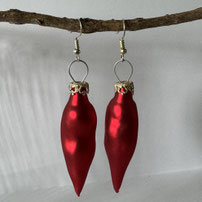 Druckatelier46 - Ohrhänger Chilischoten rot matt