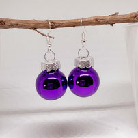 Druckatelier46 - Weihnachtskugelnohrschmuck lila glänzend