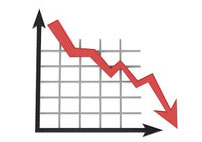株価暴落のイラスト