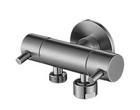 Classic dual control mini cistern cock for handspray - Brushed Stainless Steel