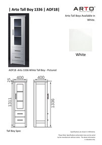 AOF18 -Arto 1336 White Tall Boy