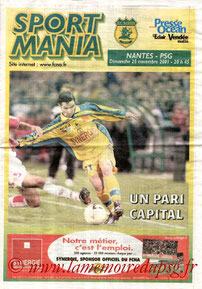 Programme  Nantes-PSG  2001-02