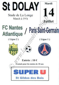 2009-07-14  Nantes-PSG (Amical à Saint Dolay, Affichette)