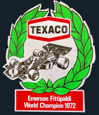 Texaco Campeón del Mundo 1974 formel 1 Emerson Fittipaldi