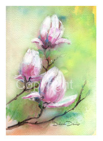 christliche Karten Magnolie Pastell