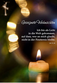 Kerze Lichter Ich bin als Licht in die Welt gekommen