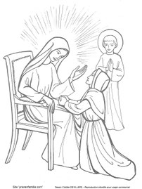 Coloriage Vierge Marie Gratuit