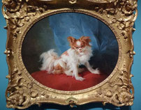 Jean-Baptiste Huet, Portrait de chien papillon, 1778, Musée Cognac-Jay, exposition "Le plaisir de la nature"