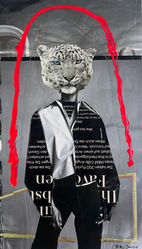 SILENCE IS A RHYTHM TOO 2, Mixed Media on paper, 35 x 20 cm, 2020, (private collection)