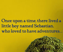 Personalised Adventure story vinyl wall art paragraph