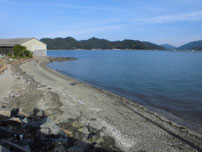 白潟漁港 砂浜の写真