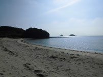 赤田海水浴場 左側の岩場