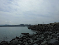 角島 中道 波止付け根付近の写真