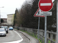contre-sens cyclable Rue Desjardin