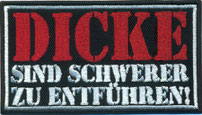 Aufnäher Patch Abzeichen, gesticktes Embleme Label Dicke-gallery-sind-schwerer-zu-entfuehren-Rockabilly-Biker-Outlaw-Patch-Aufnaeher