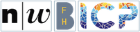 Logo's der Partnerorganisationen FHNW, BFH und ICP; Link zur internen Unterseite "Ausbildungsorganisation".