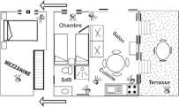 Plan du bungalow T3 n°7 – résidence Le Cardinal des Grands Bleus, Saint-Leu